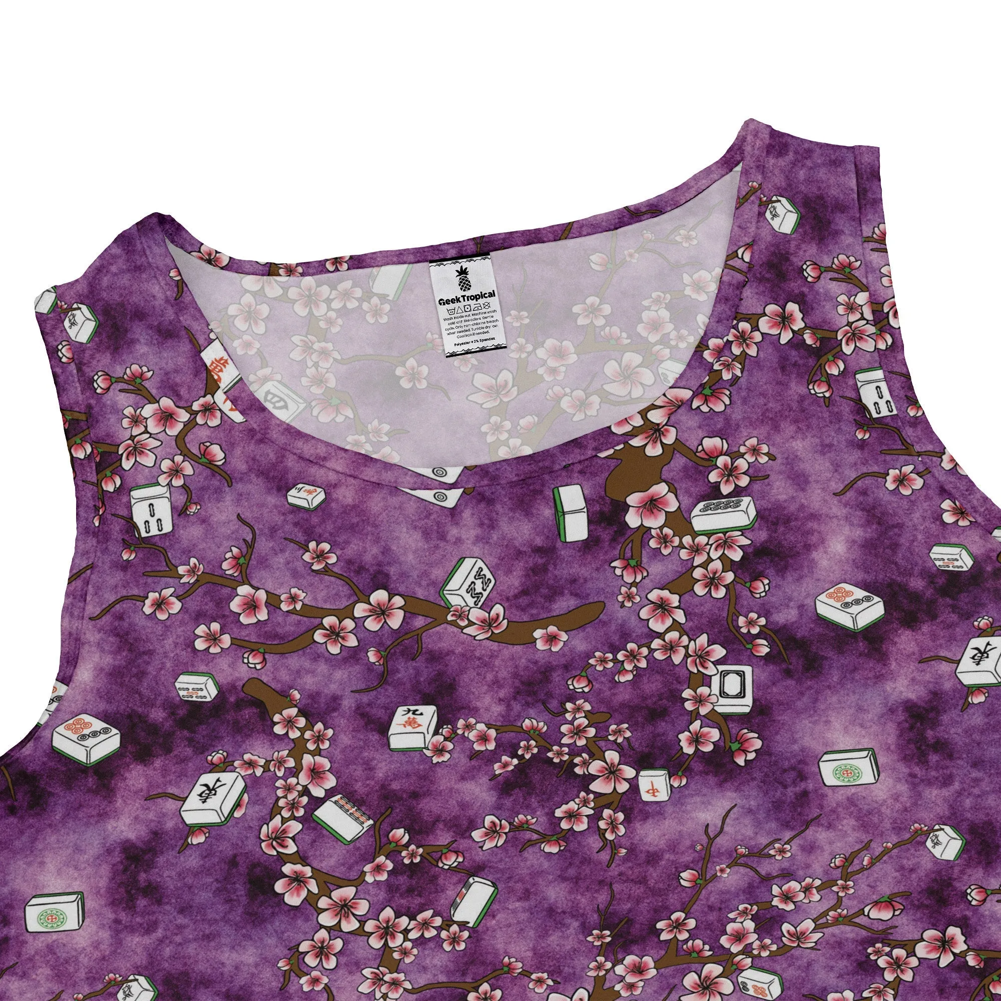 Mahjong Tiles Purple Anime Dress