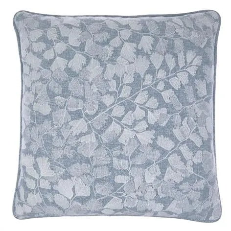 Maidenhair Embroidered Seaspray Cushion