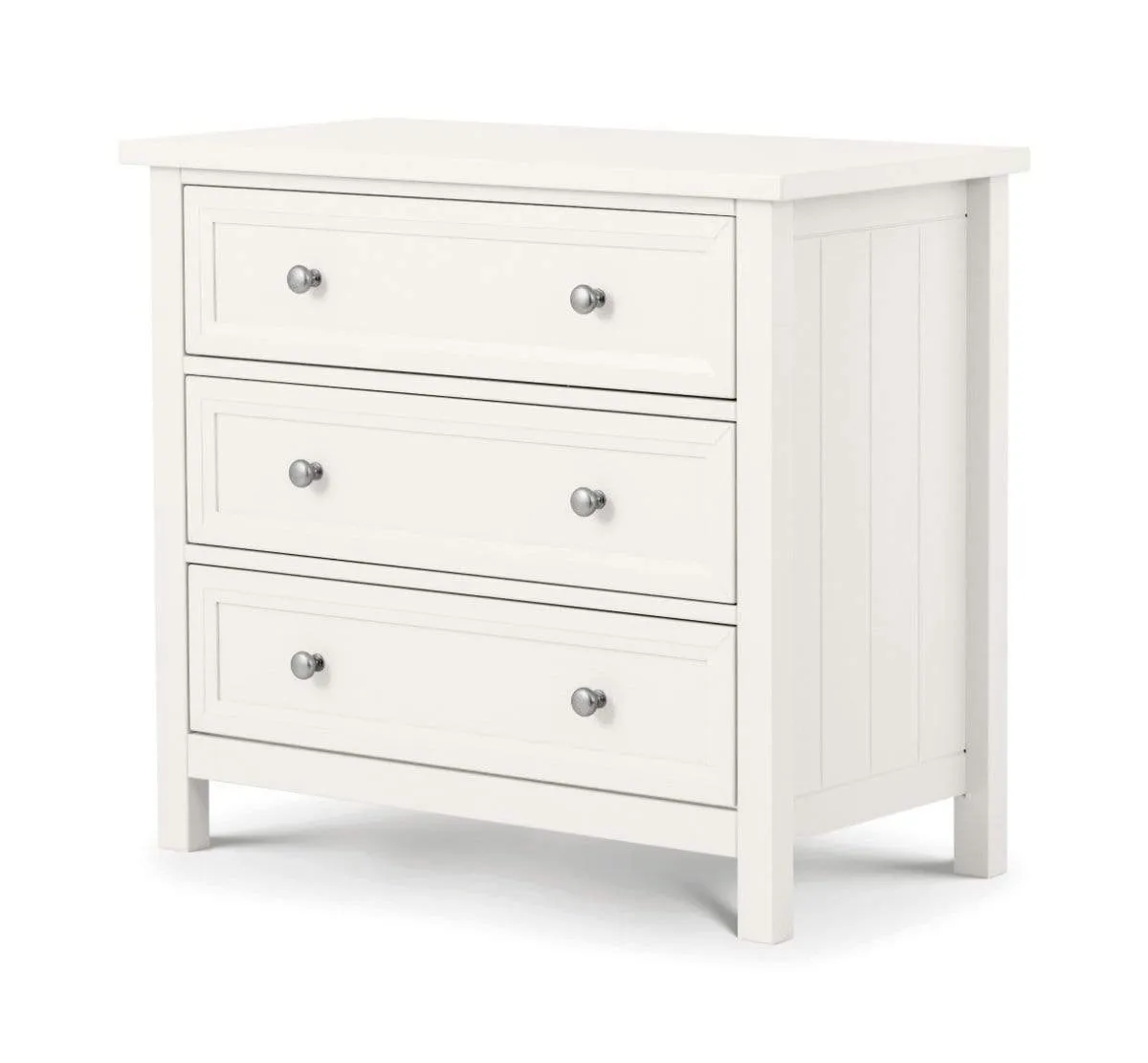 Maine 3 Drawer Chest - Surf White