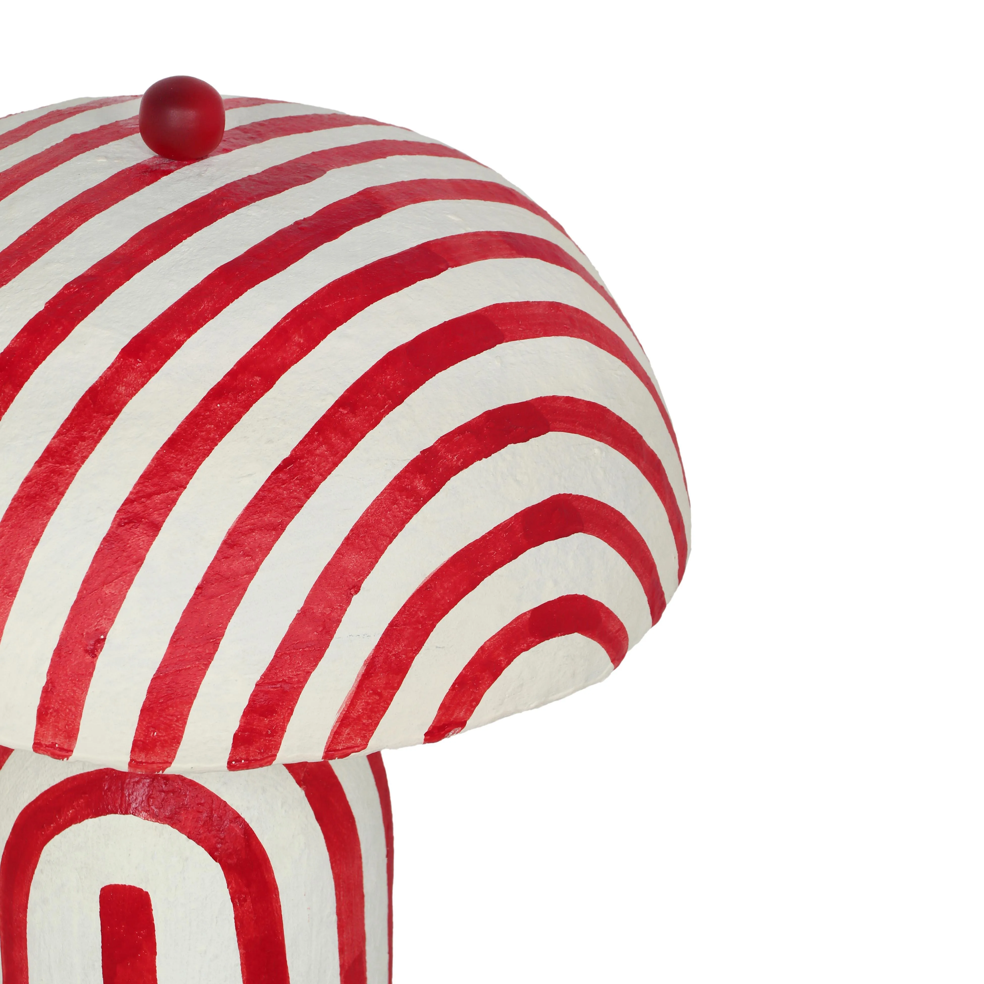 Maiori - Striped Papier Mache Table Lamp