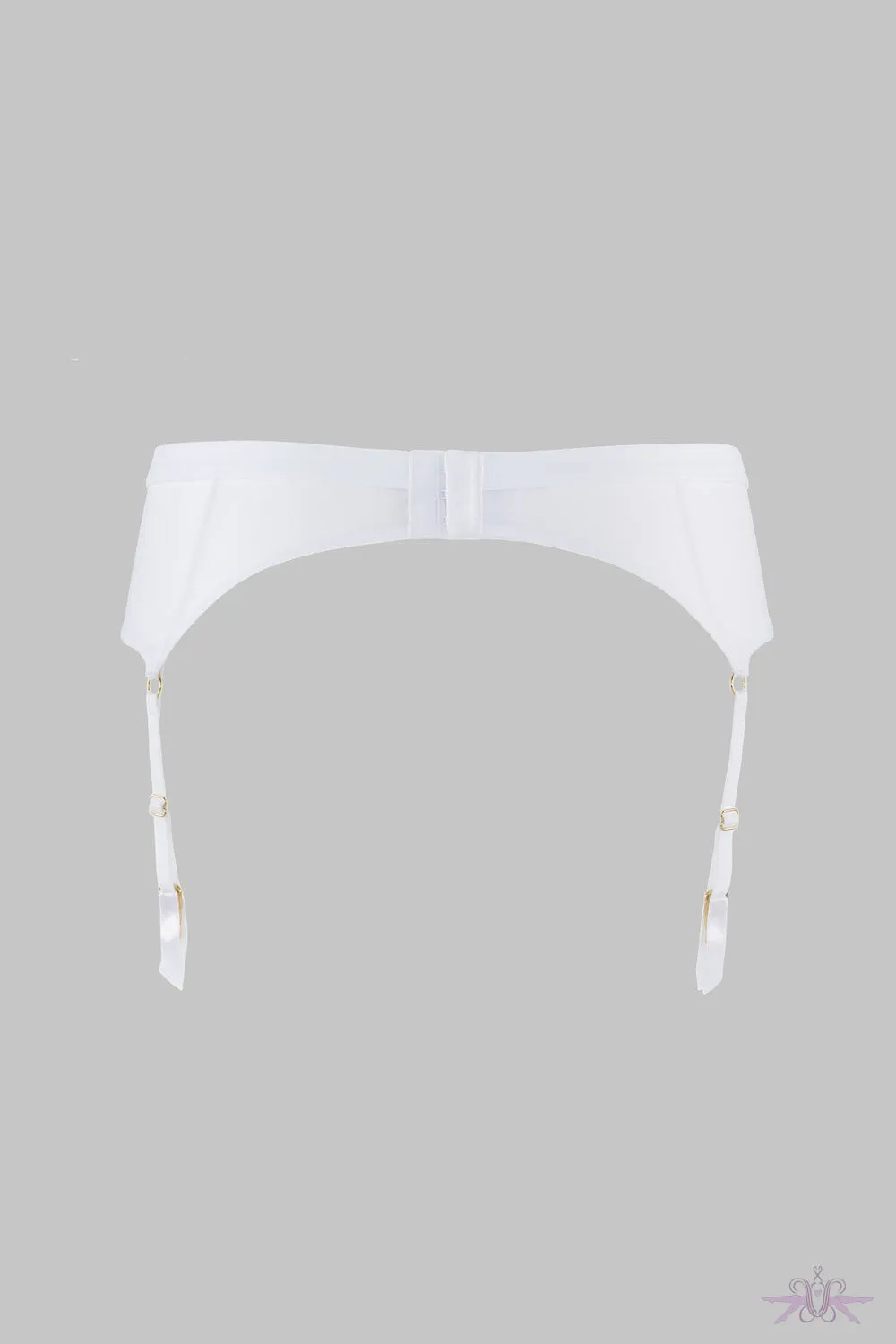 Maison Close Pure Tentation White Garter Belt