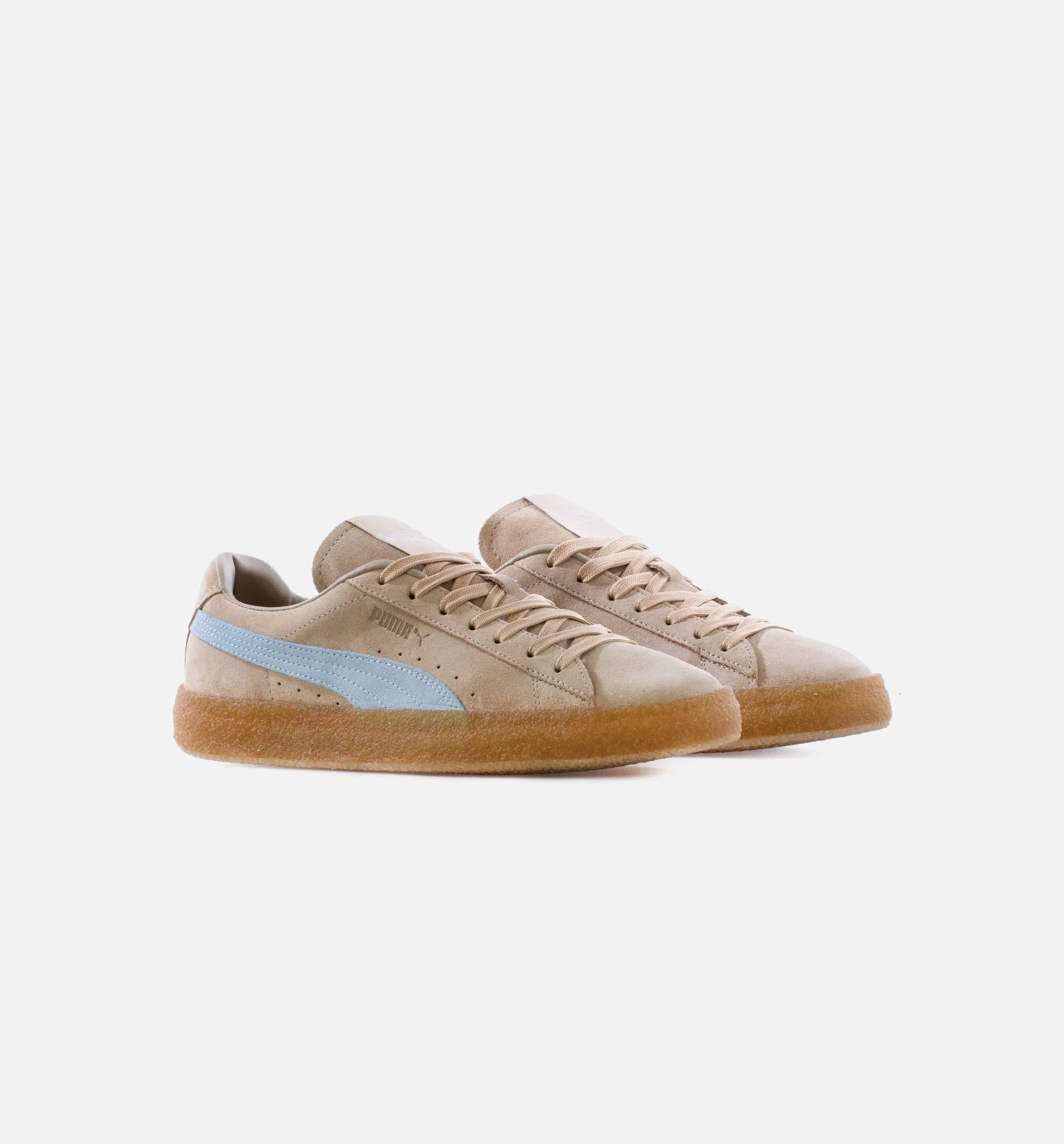 Maison Kitsune Suede Crepe Mens Lifestyle Shoe - Sand/Blue