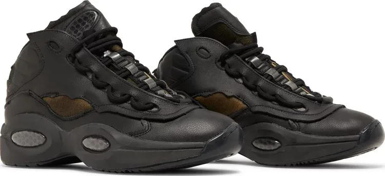 Maison margiela x question mid 'memory of - black' Reebok sneakers, black