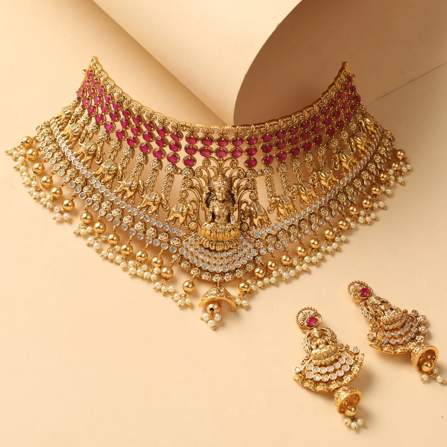 Maitreyi Antique Temple Choker Set