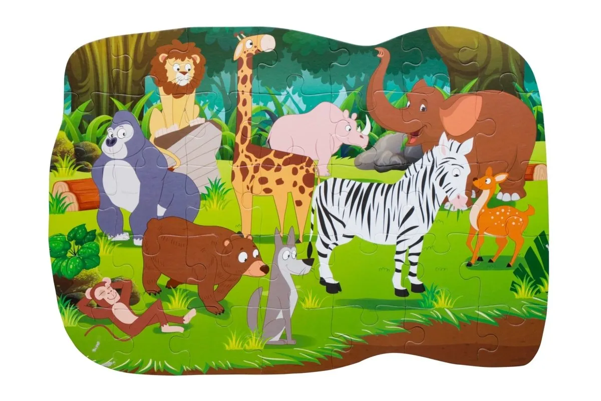 Majestic Book Club JUNGLE ANIMALS-PUZZLE PLAY