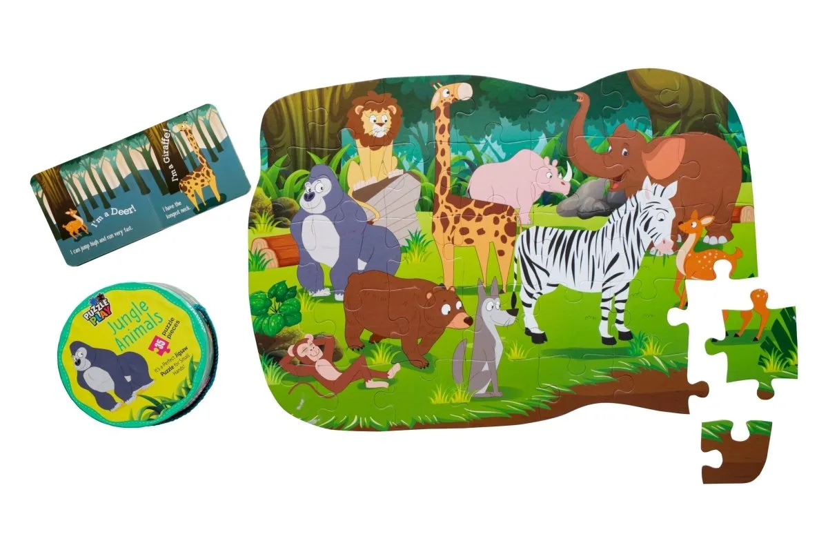 Majestic Book Club JUNGLE ANIMALS-PUZZLE PLAY