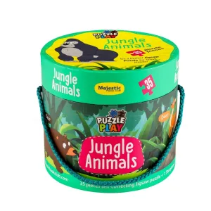 Majestic Book Club JUNGLE ANIMALS-PUZZLE PLAY