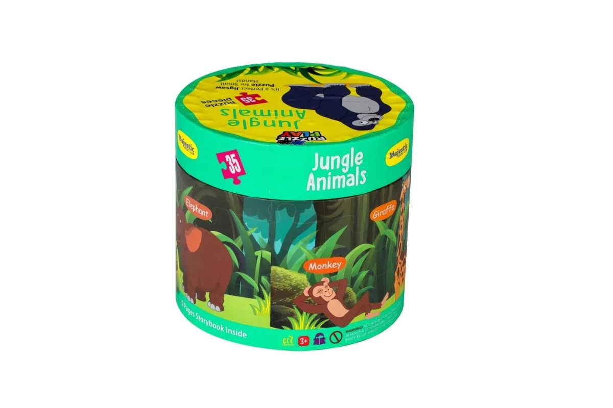 Majestic Book Club JUNGLE ANIMALS-PUZZLE PLAY