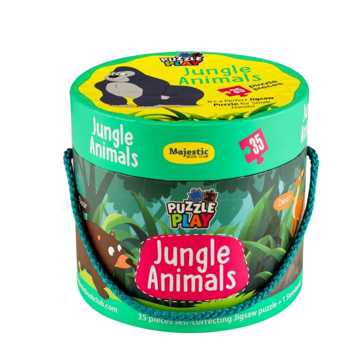 Majestic Book Club JUNGLE ANIMALS-PUZZLE PLAY