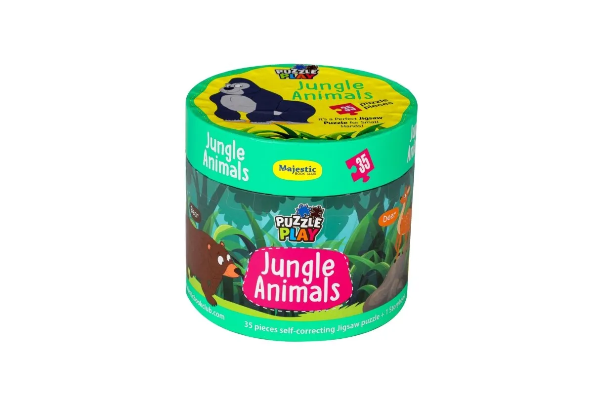 Majestic Book Club JUNGLE ANIMALS-PUZZLE PLAY