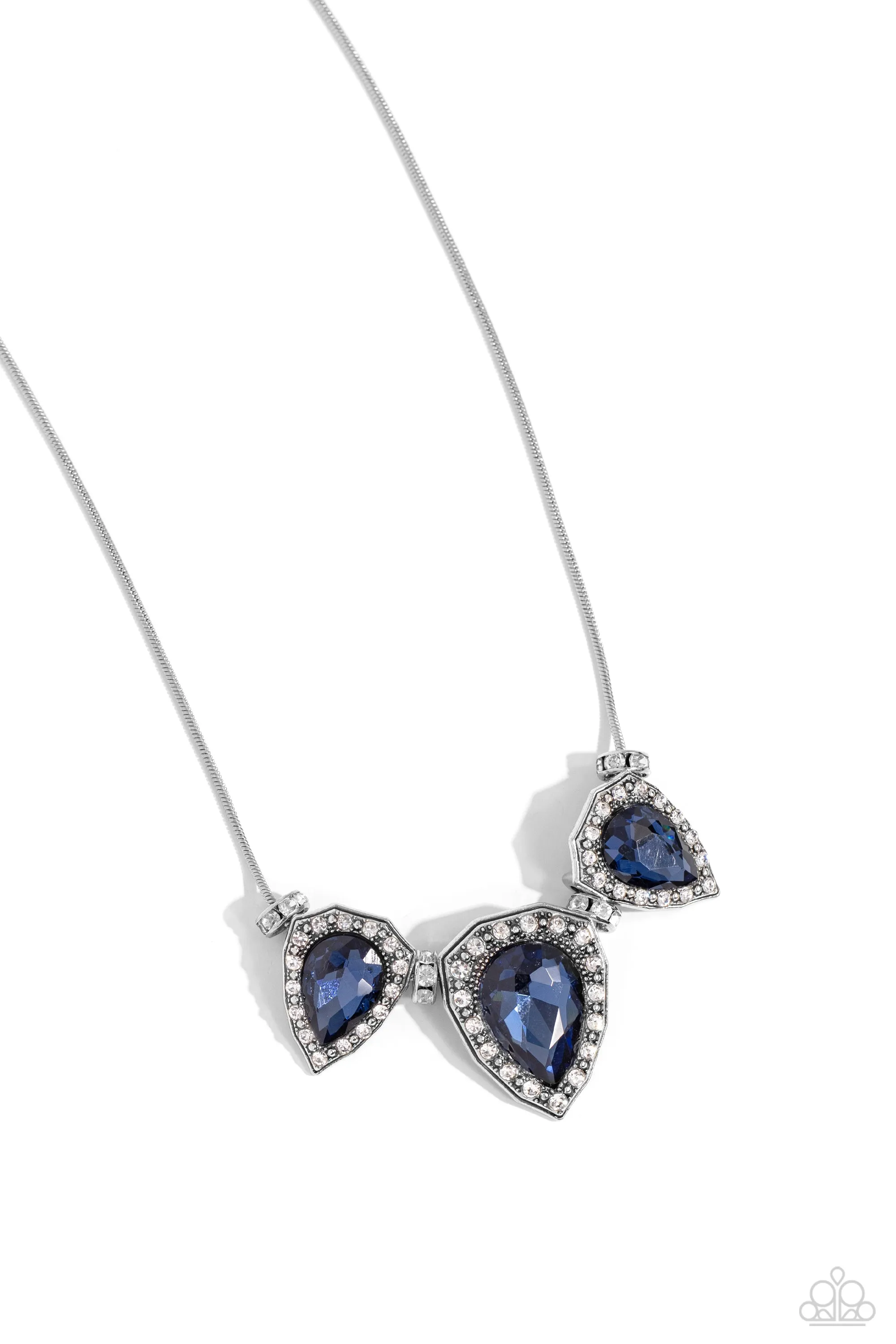 Majestic Met Ball - Blue Necklace - Paparazzi Accessories