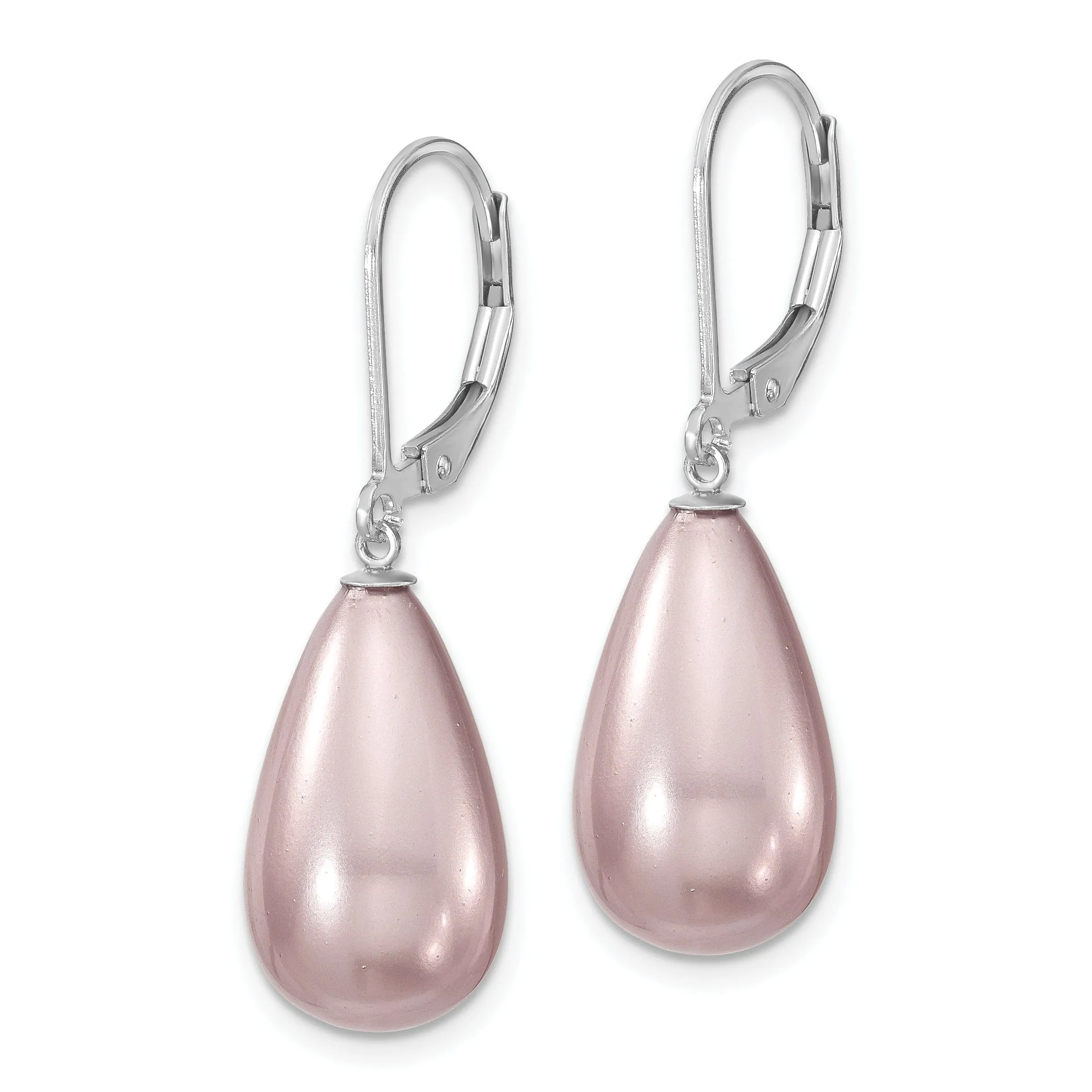 Majestik Teardrop Purple Pearl Earrings