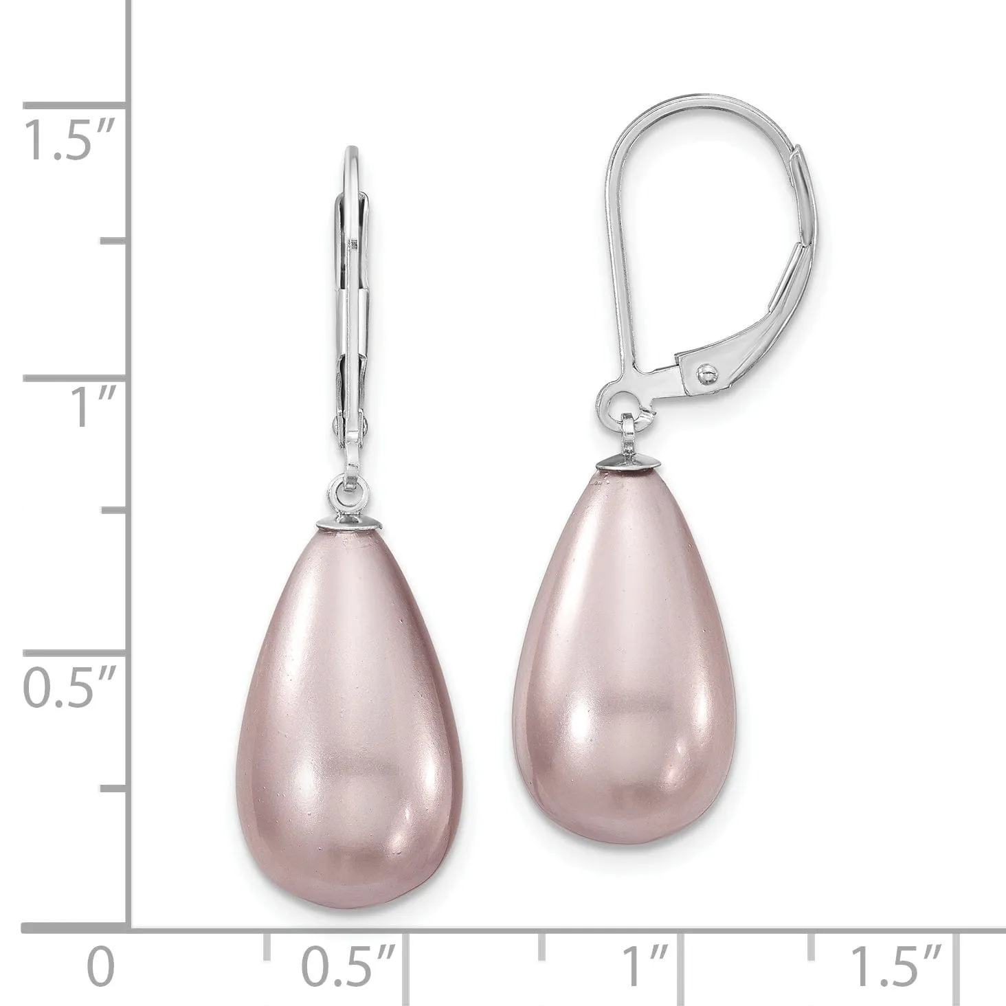 Majestik Teardrop Purple Pearl Earrings