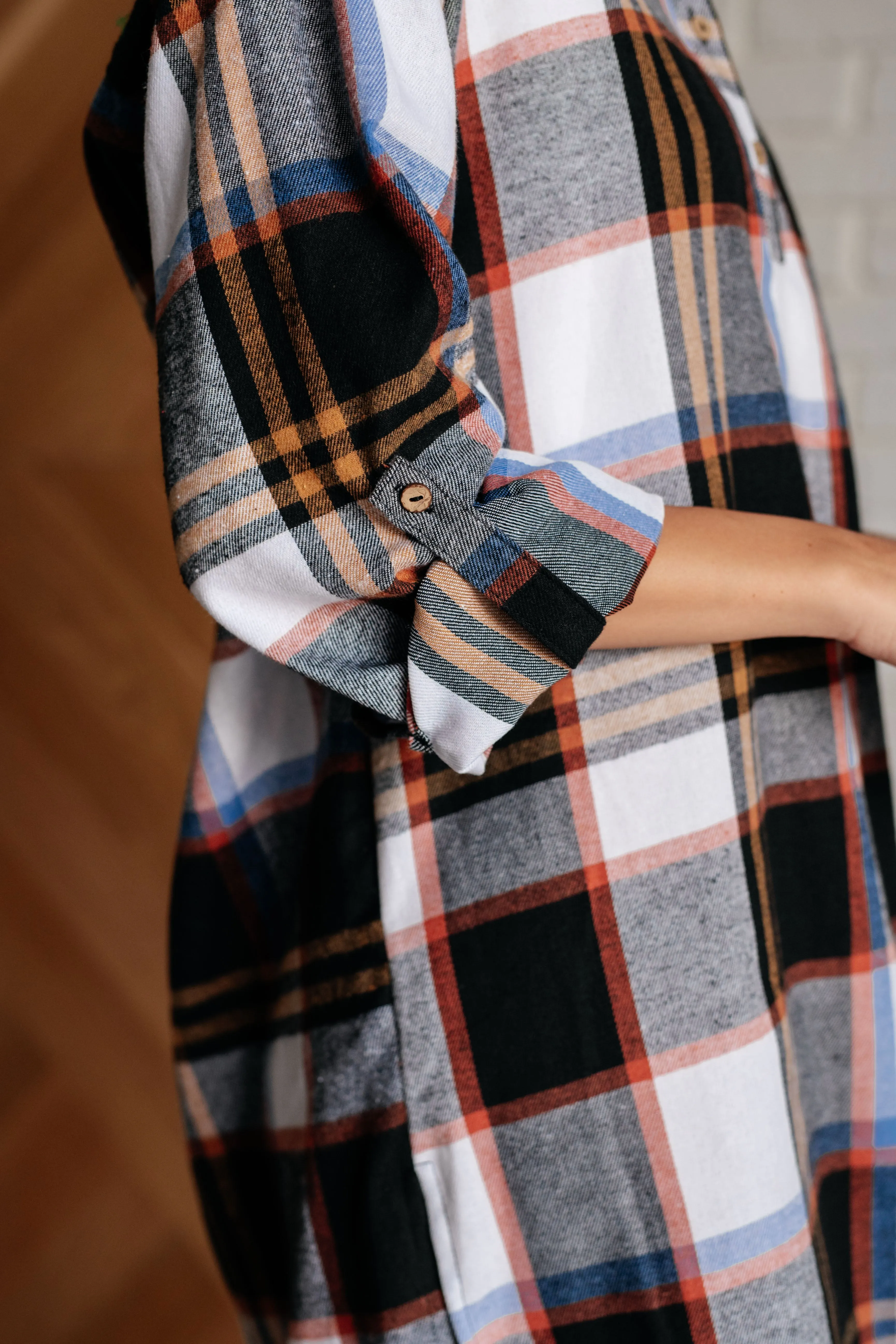 Make it Right Plaid Shirt Dress - 10/29