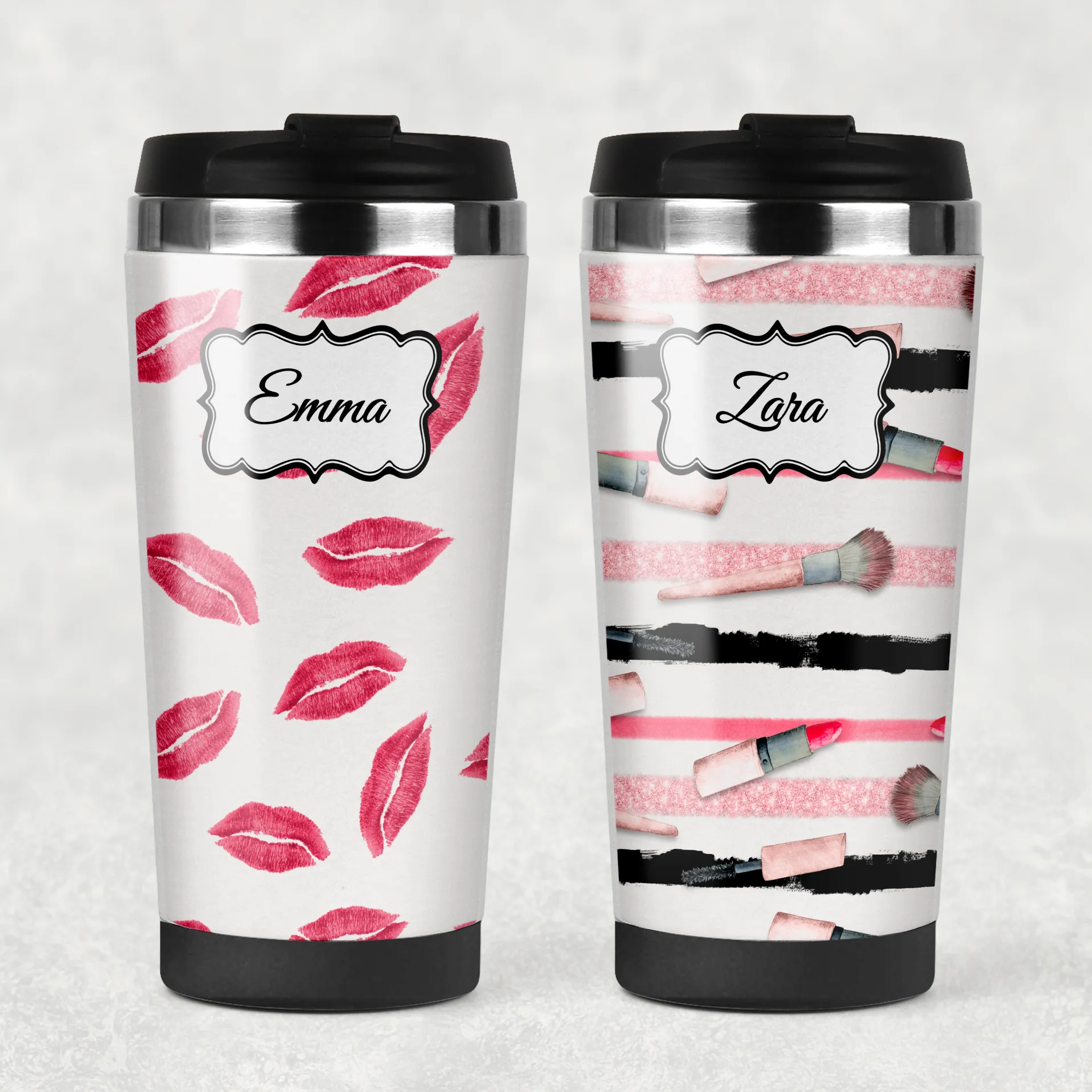 Makeup Watercolour Personalised 420ml Travel Mug