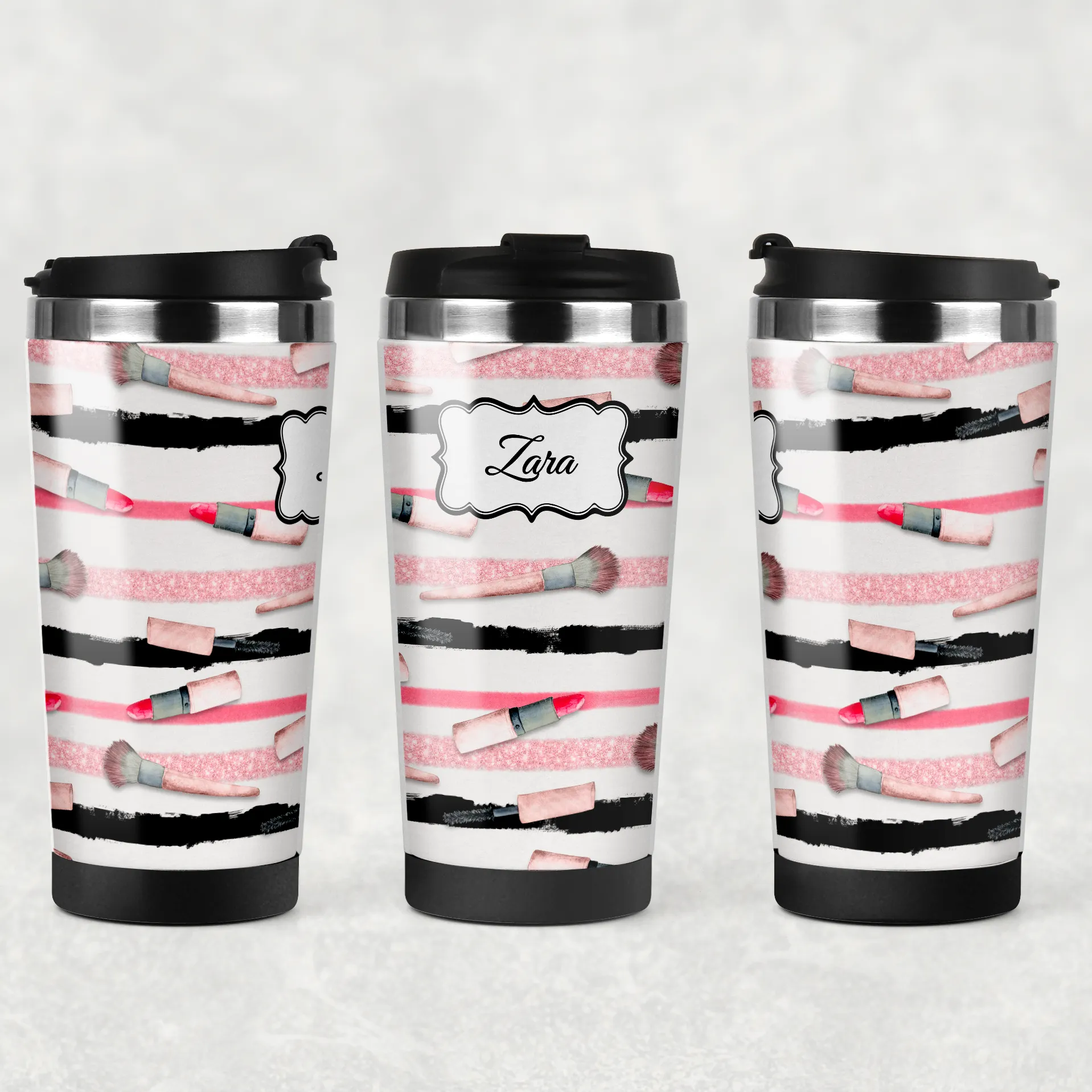 Makeup Watercolour Personalised 420ml Travel Mug