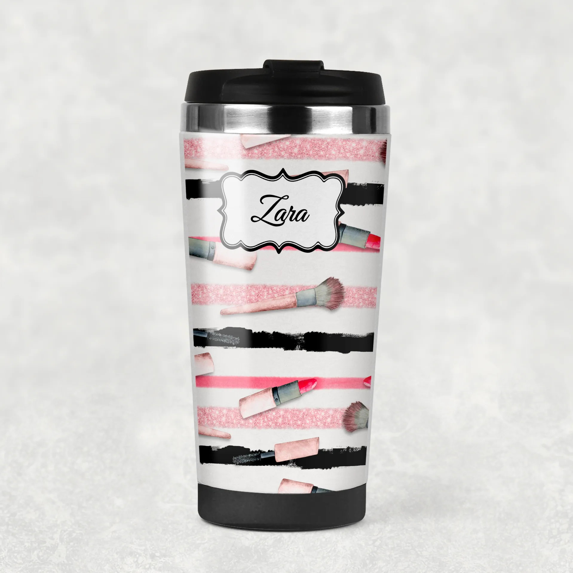 Makeup Watercolour Personalised 420ml Travel Mug