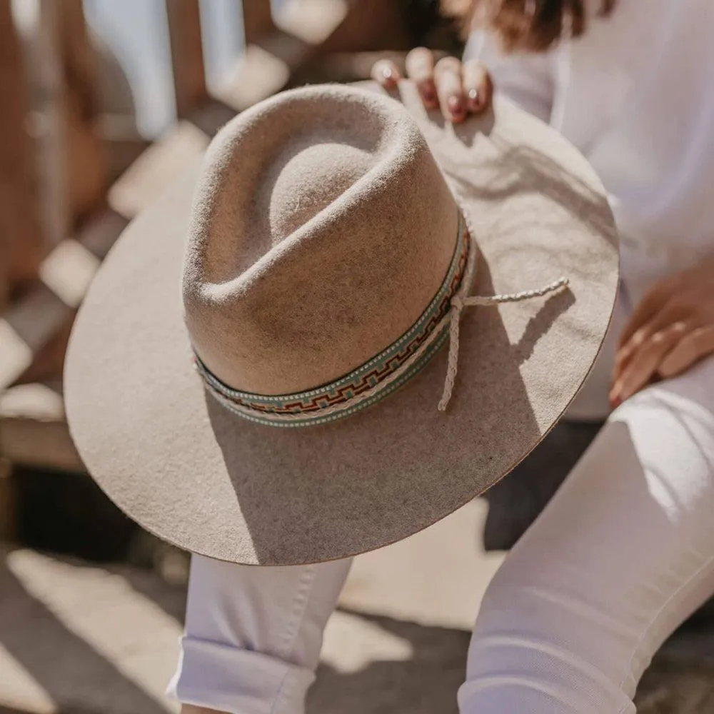 Maldives Moon | Womens Wide Brim Felt Fedora Hat