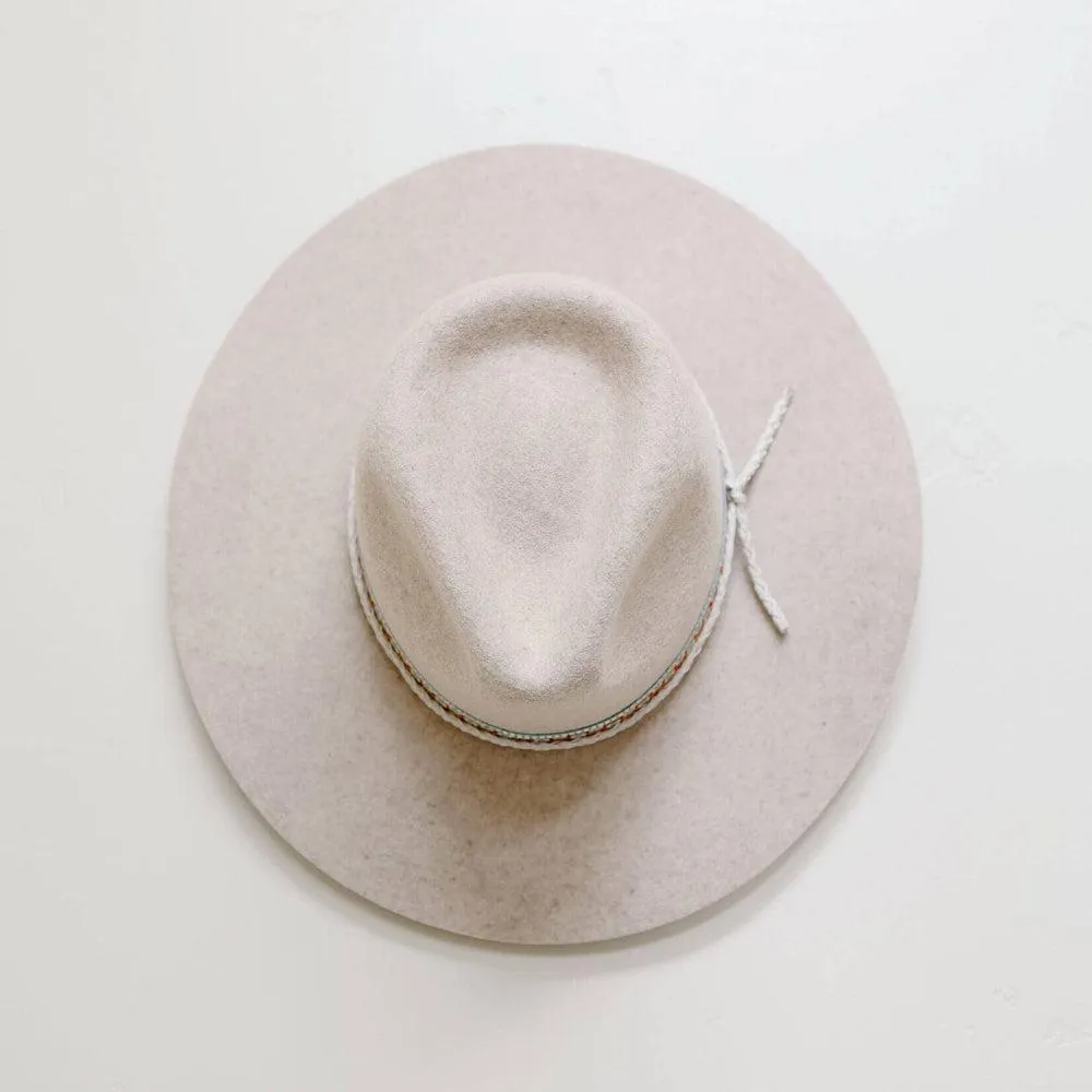 Maldives Moon | Womens Wide Brim Felt Fedora Hat