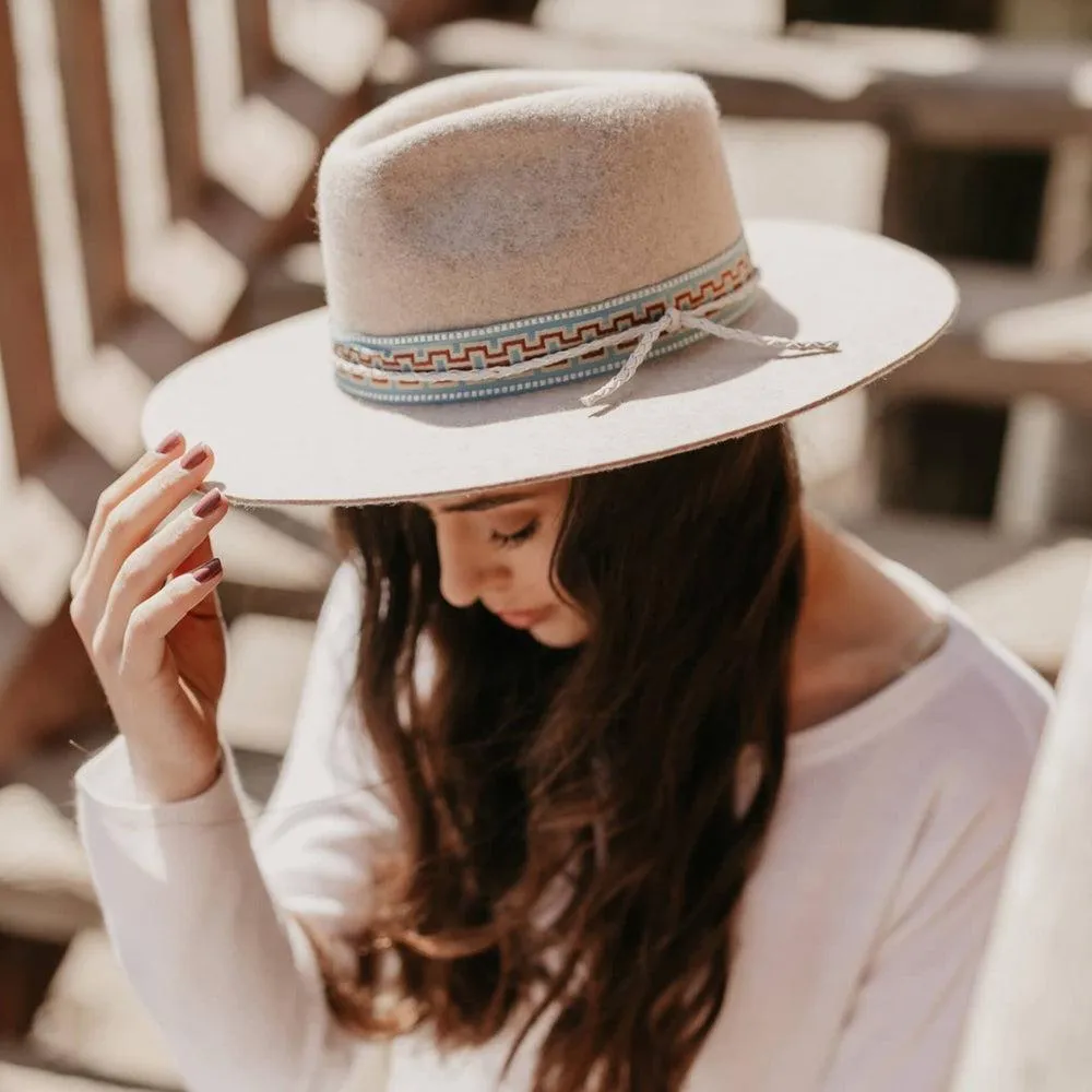 Maldives Moon | Womens Wide Brim Felt Fedora Hat