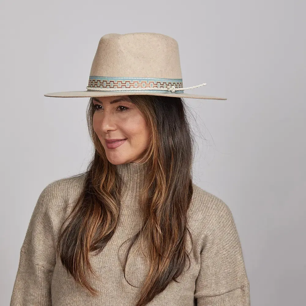 Maldives Moon | Womens Wide Brim Felt Fedora Hat