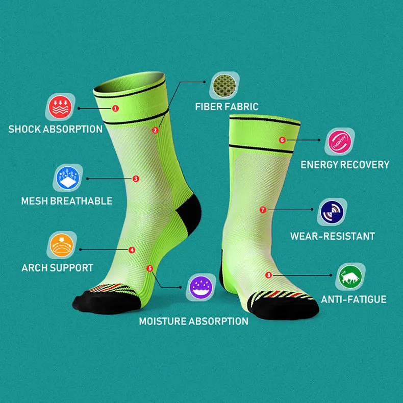 Male and female compression cycling socks