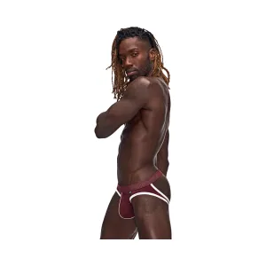 Male Power Sport Mesh Sport Jock Burgundy L/XL