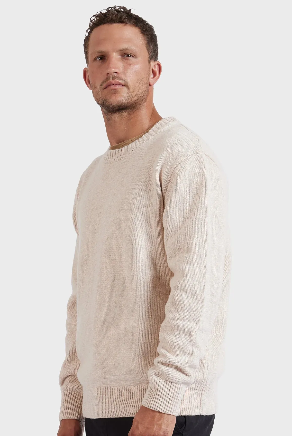 Malibu Crew Men's Sweater in Milk