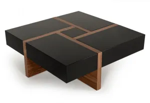 Malibu Modern Black & Walnut Coffee Table