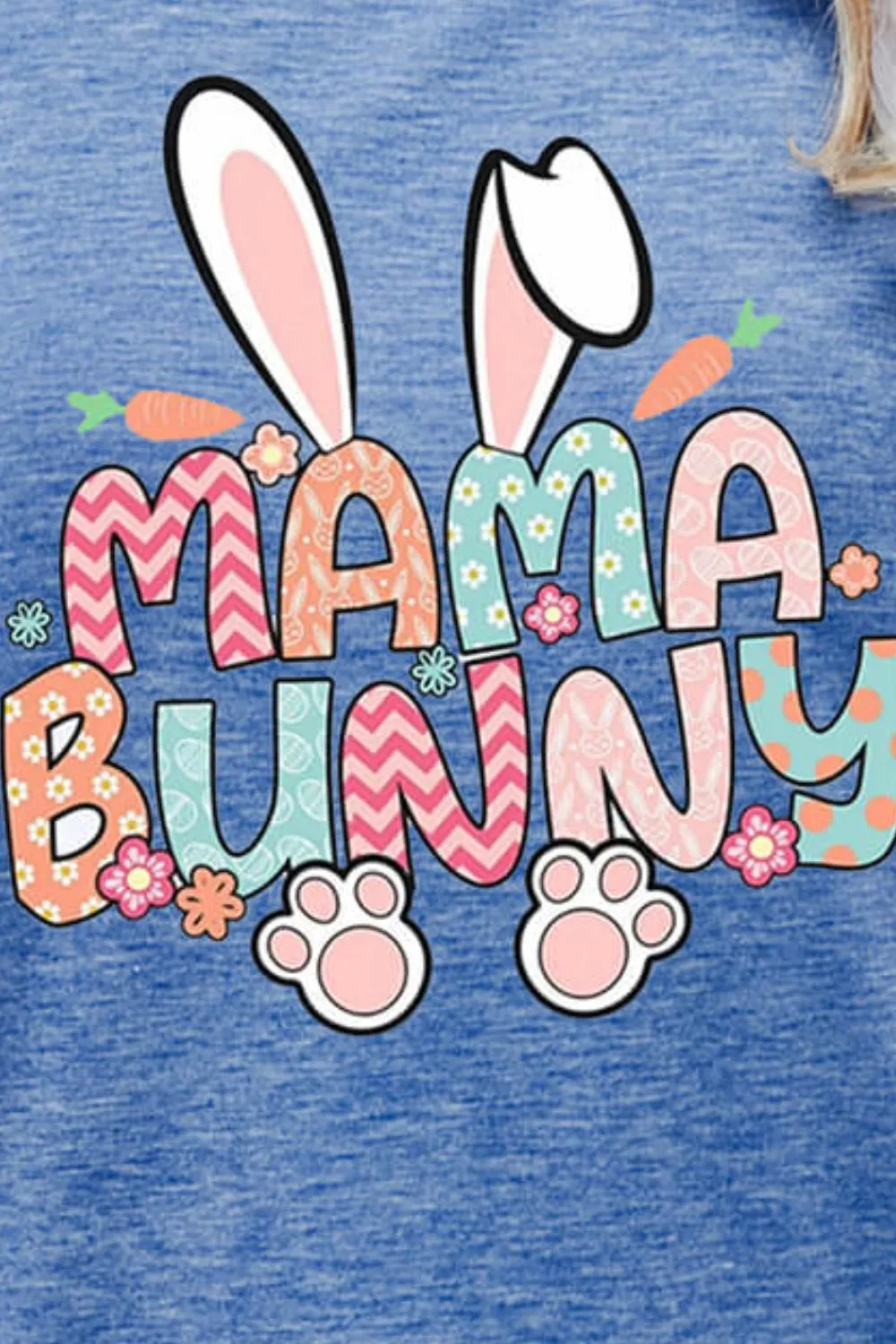 MAMA BUNNY Easter Graphic Short Sleeve Tee