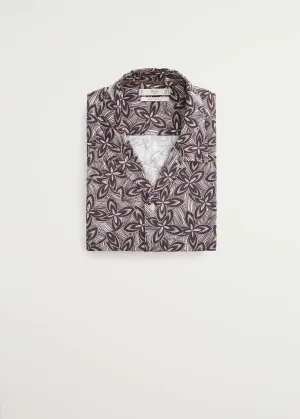 Mango Rose Regular Fit Floral Print Mens Shirt