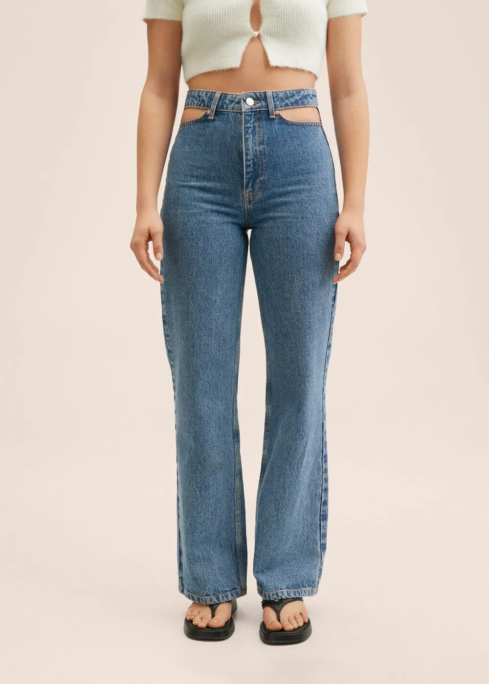 Mango wide leg jeans, blue