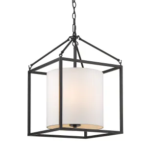 Manhattan 3-Light Pendant in Matte Black