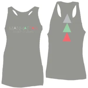 Manhattan Peak Womens,Med Tank Top, Gray, Medium Women'S Peak Tank Top Manhattan Apparel