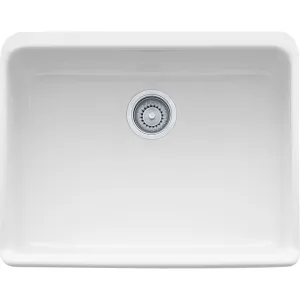 Manor House 23.63" Fireclay Single Basin Undermount Kitchen Sink in White