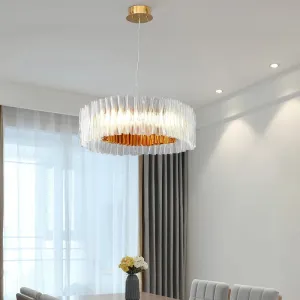 Mansion Designer Acrylic LED Ceiling Chandelier for Restaurant Hotel Living Room