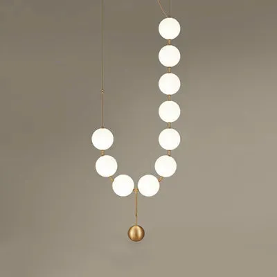 Mansion Luxury Pearl Pendant Chandelier LED Bean Design