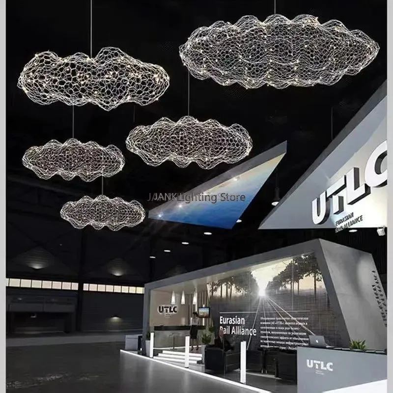 Mansion Nordic Cloud Starry Sky Chandelier LED Ceiling Light