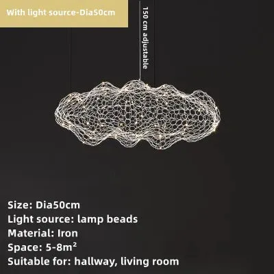 Mansion Nordic Cloud Starry Sky Chandelier LED Ceiling Light