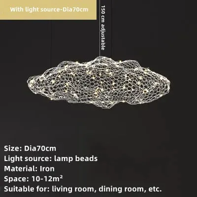 Mansion Nordic Cloud Starry Sky Chandelier LED Ceiling Light