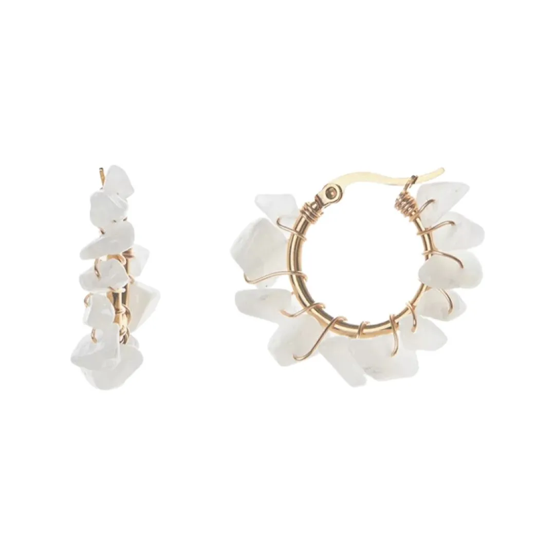 MANU KORAL HOOP EARRINGS