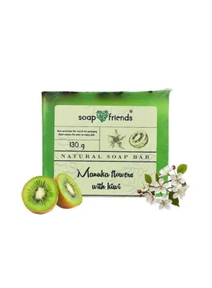 Manuka Flower and Kiwi Delight Soap Bar for Daily Cleansing, Moisturized Skin, and Elegant Fruit-Floral Aroma