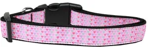 Many Mini Hearts Nylon Dog Collar Xs