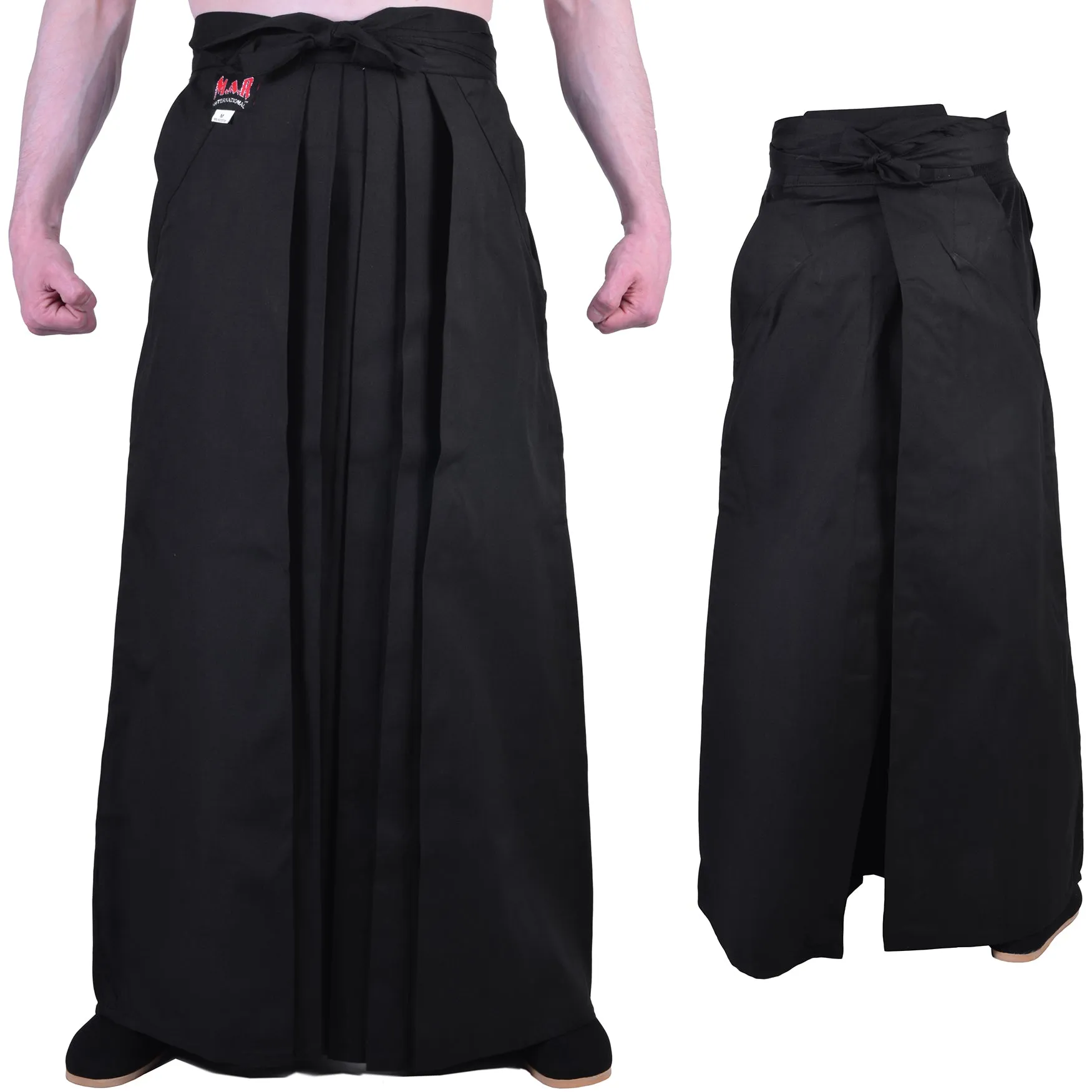 MAR-073A | Traditional Black Aikido Hakama