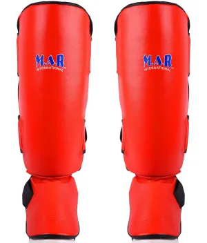 MAR-149A | Kickboxing & Thai boxing Genuine Leather Shin & Instep Guards