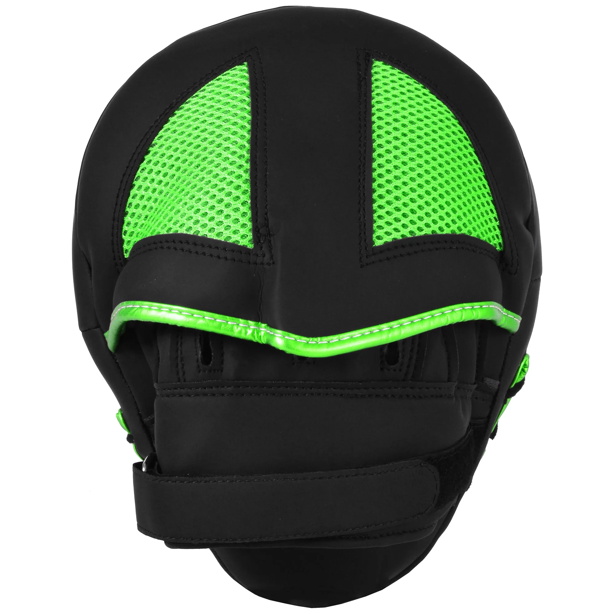 MAR-195H | Black & Green Hybrid Curved Focus Mitts