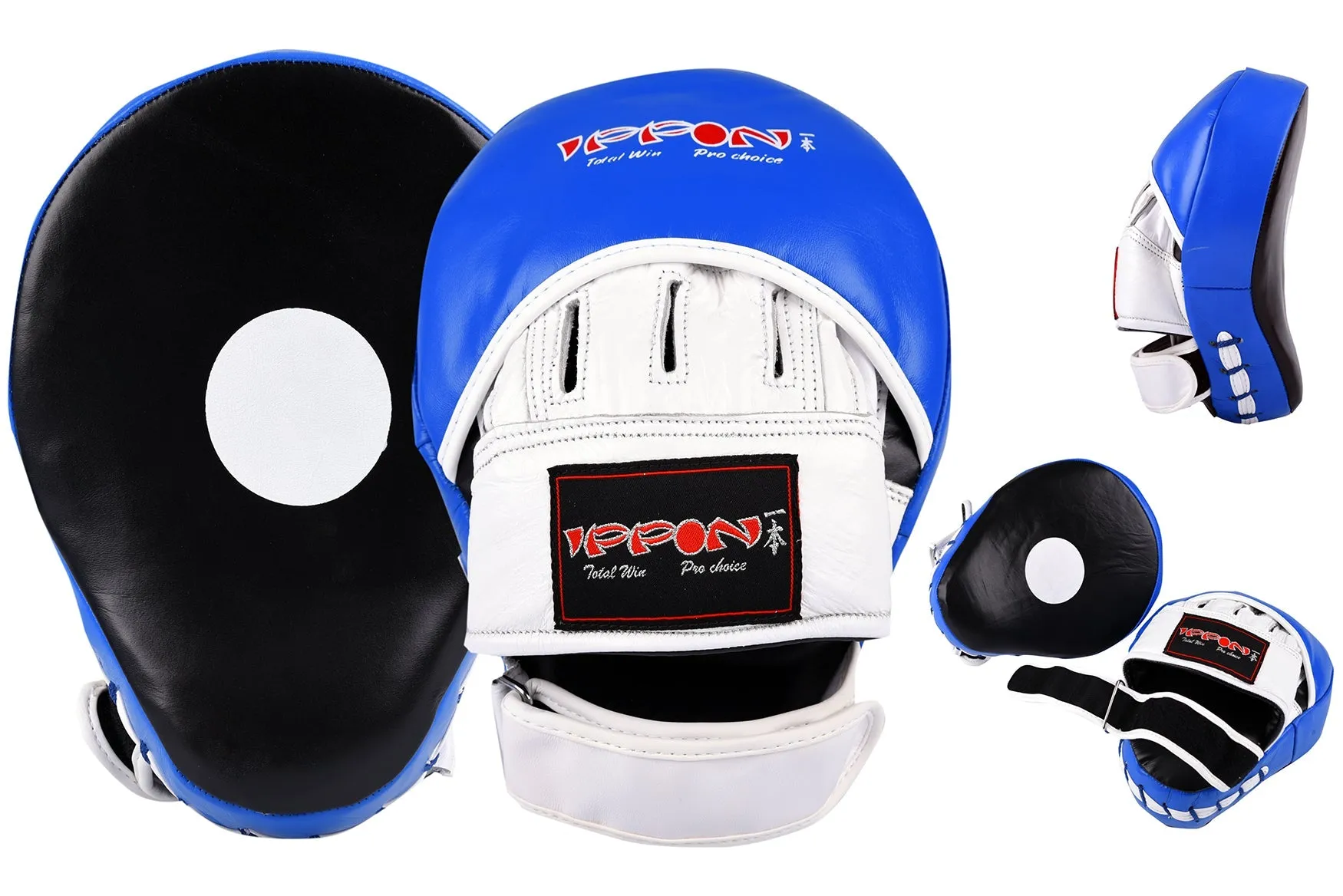 MAR-198 | Blue Black Genuine Leather Focus Mitts