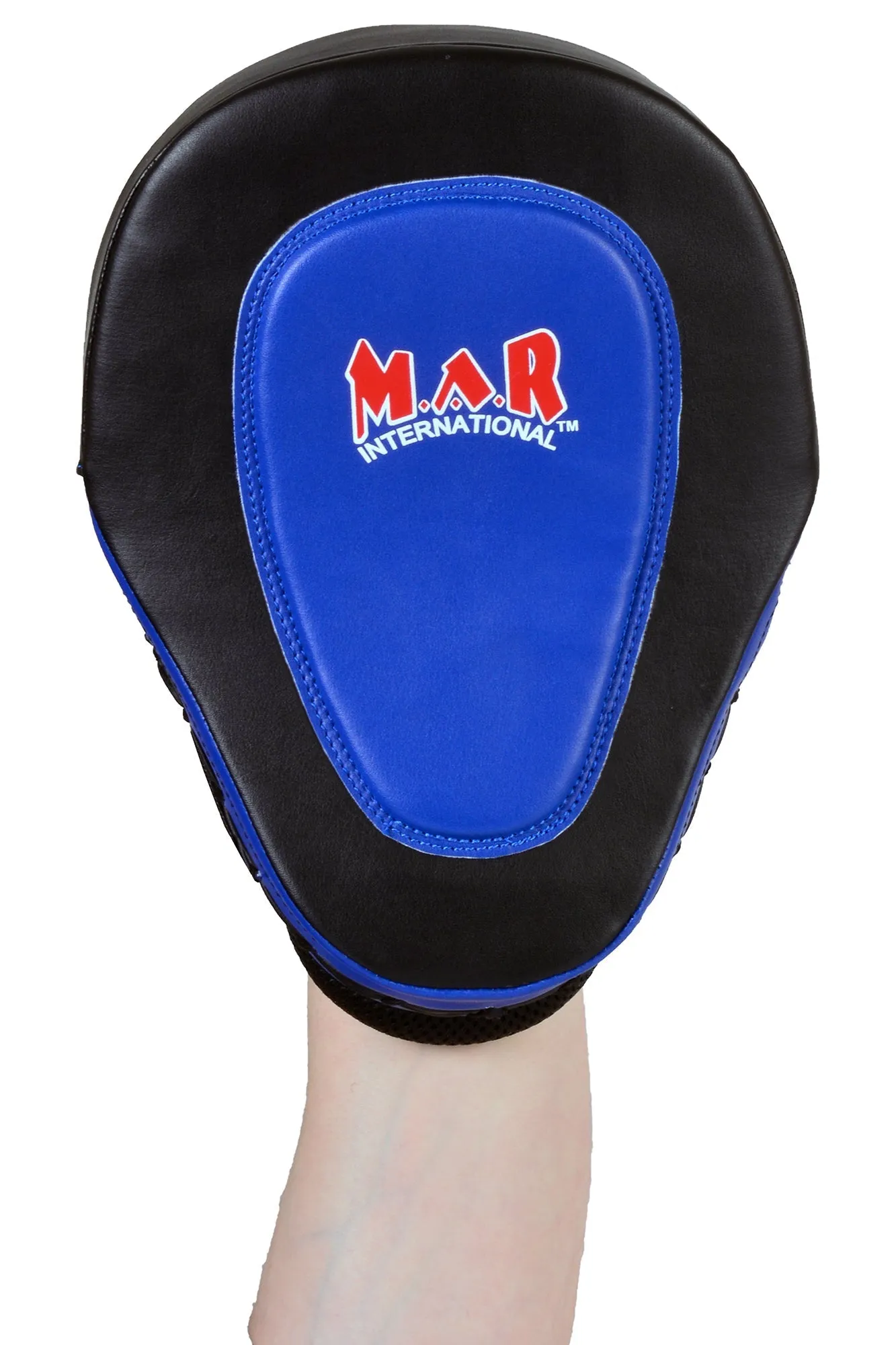 MAR-445B | Blue & Black Curved Focus Mitts