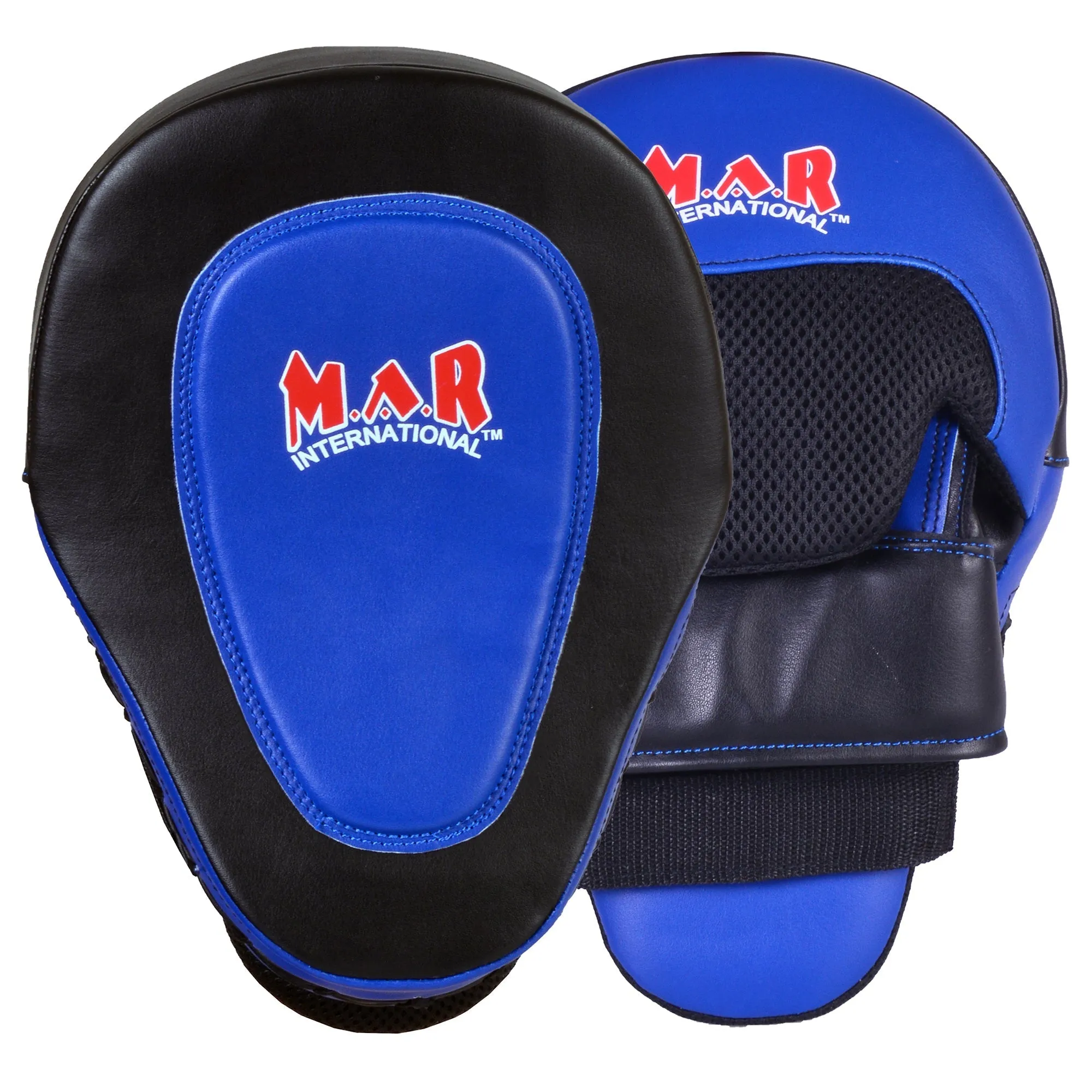 MAR-445B | Blue & Black Curved Focus Mitts