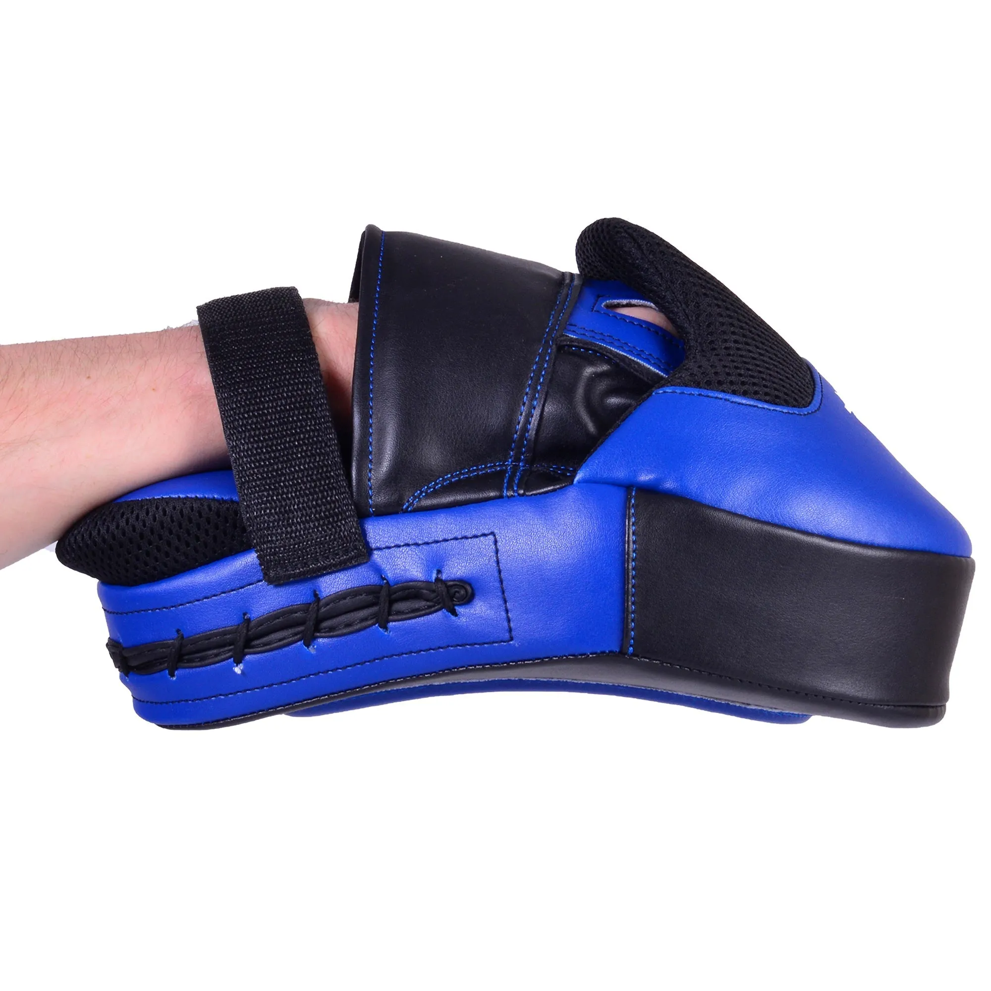 MAR-445B | Blue & Black Curved Focus Mitts